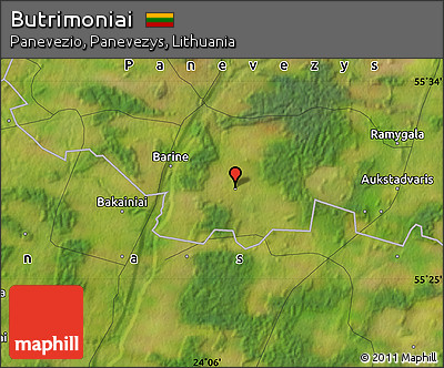 Satellite Map of Butrimoniai