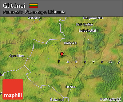 Satellite Map of Glitėnai