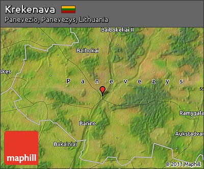 Satellite Map of Krekenava