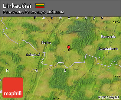 Satellite Map of Linkaučiai