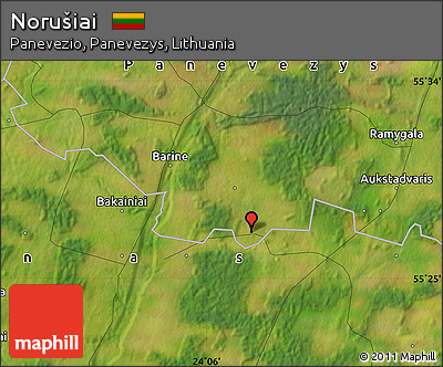 Satellite Map of Norušiai