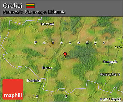 Satellite Map of Oreliai