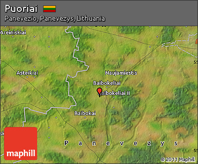 Satellite Map of Puoriai