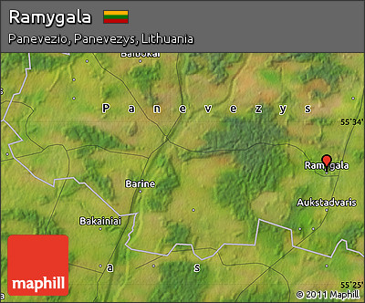 Satellite Map of Ramygala