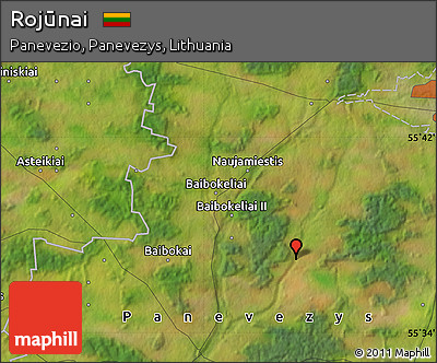 Satellite Map of Rojūnai