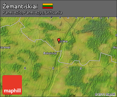 Satellite Map of Žemantiškiai