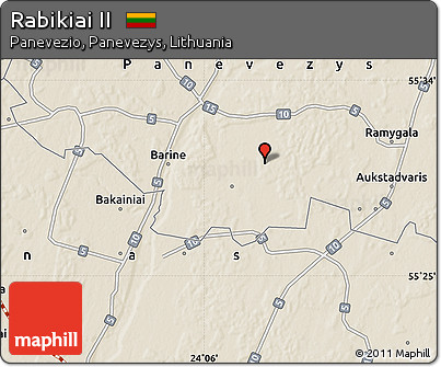 Shaded Relief Map of Rabikiai II