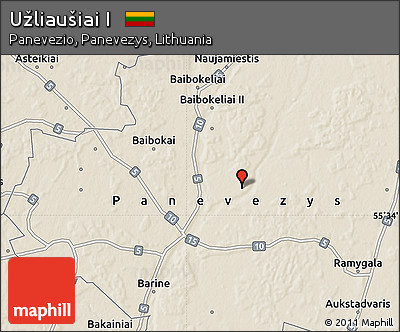 Shaded Relief Map of Užliaušiai I