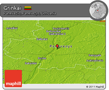 Physical Panoramic Map of Grinkai