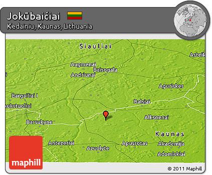 Physical Panoramic Map of Jokūbaičiai