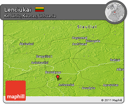 Physical Panoramic Map of Lenčiukai
