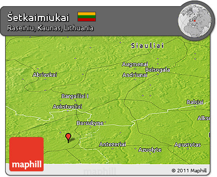 Physical Panoramic Map of Šetkaimiukai