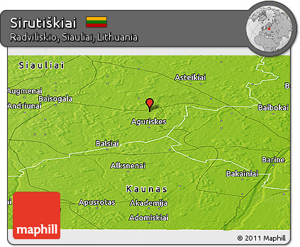 Physical Panoramic Map of Sirutiškiai