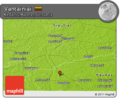 Physical Panoramic Map of Vantainiai