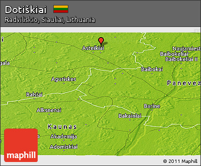 Physical Panoramic Map of Dotiškiai