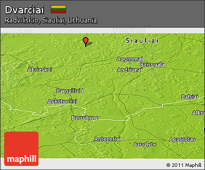Physical Panoramic Map of Dvarčiai