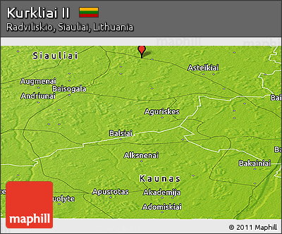 Physical Panoramic Map of Kurkliai II