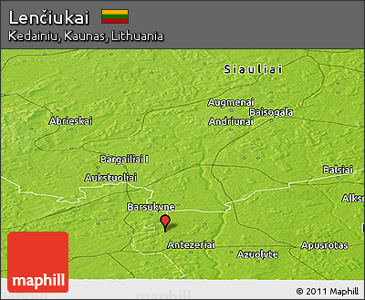 Physical Panoramic Map of Lenčiukai