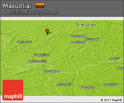 Physical Panoramic Map of Mažuoliai