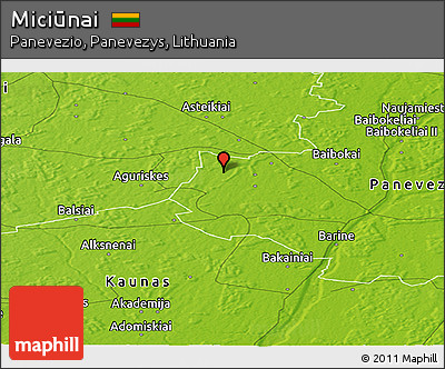 Physical Panoramic Map of Miciūnai