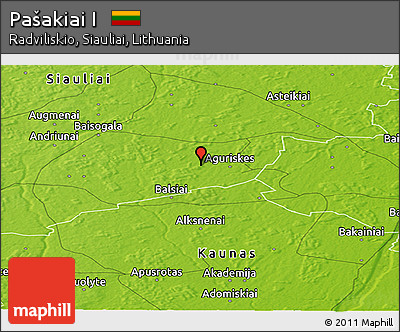 Physical Panoramic Map of Pašakiai I