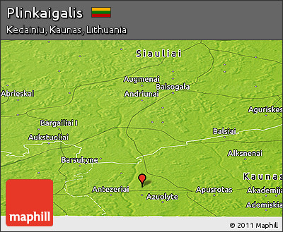 Physical Panoramic Map of Plinkaigalis