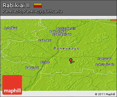 Physical Panoramic Map of Rabikiai II