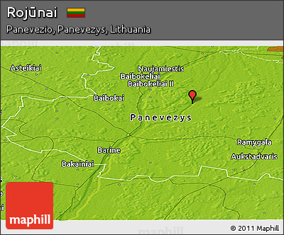 Physical Panoramic Map of Rojūnai