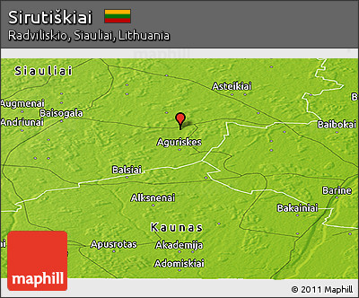 Physical Panoramic Map of Sirutiškiai