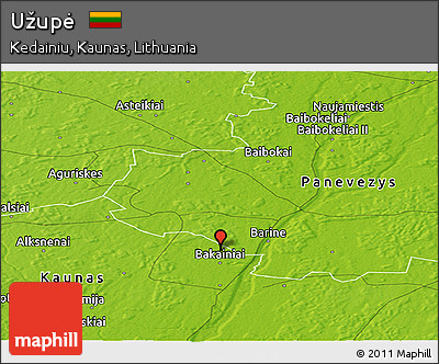 Physical Panoramic Map of Užupė