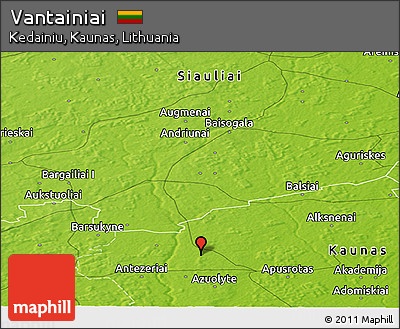 Physical Panoramic Map of Vantainiai