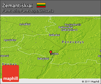 Physical Panoramic Map of Žemantiškiai