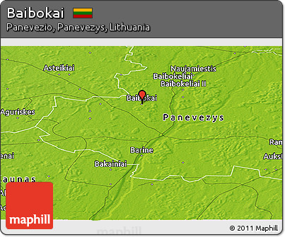 Physical Panoramic Map of Baibokai