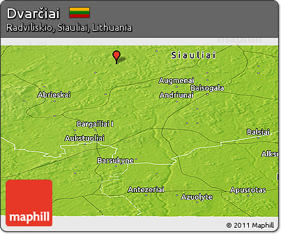 Physical Panoramic Map of Dvarčiai