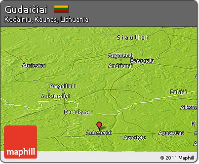 Physical Panoramic Map of Gudaičiai