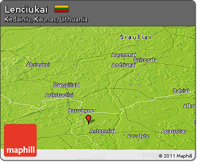 Physical Panoramic Map of Lenčiukai