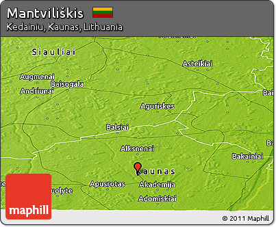 Physical Panoramic Map of Mantviliškis