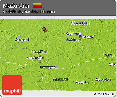 Physical Panoramic Map of Mažuoliai