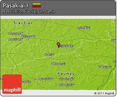 Physical Panoramic Map of Pašakiai I