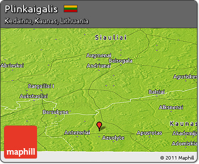Physical Panoramic Map of Plinkaigalis