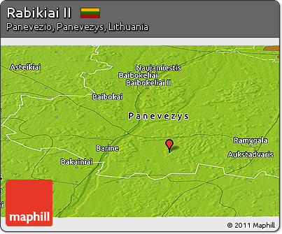 Physical Panoramic Map of Rabikiai II