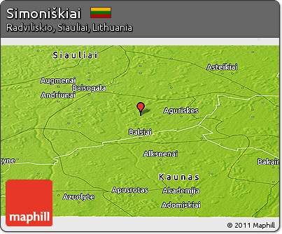 Physical Panoramic Map of Simoniškiai