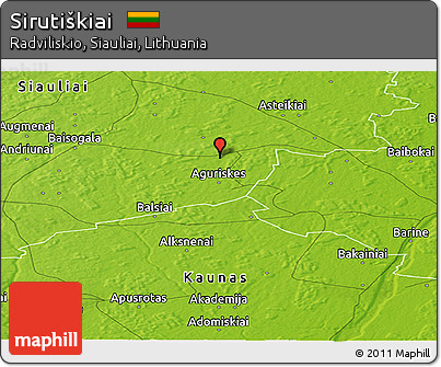 Physical Panoramic Map of Sirutiškiai
