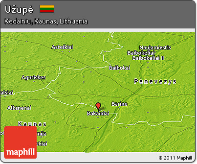 Physical Panoramic Map of Užupė