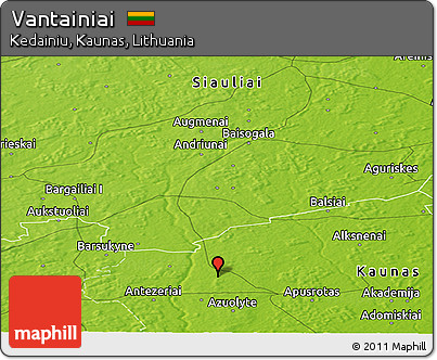 Physical Panoramic Map of Vantainiai