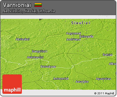 Physical Panoramic Map of Varnioniai