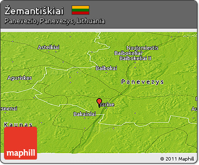 Physical Panoramic Map of Žemantiškiai