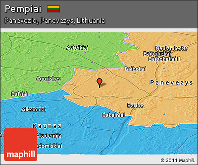 Political Panoramic Map of Pempiai