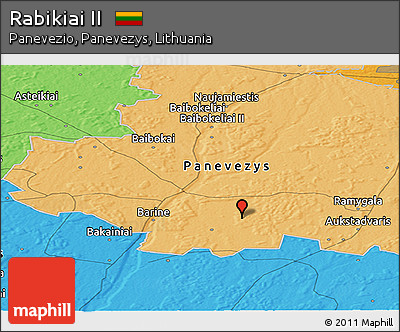 Political Panoramic Map of Rabikiai II