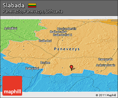 Political Panoramic Map of Slabada